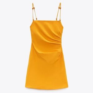 Orange cropped mini dressed